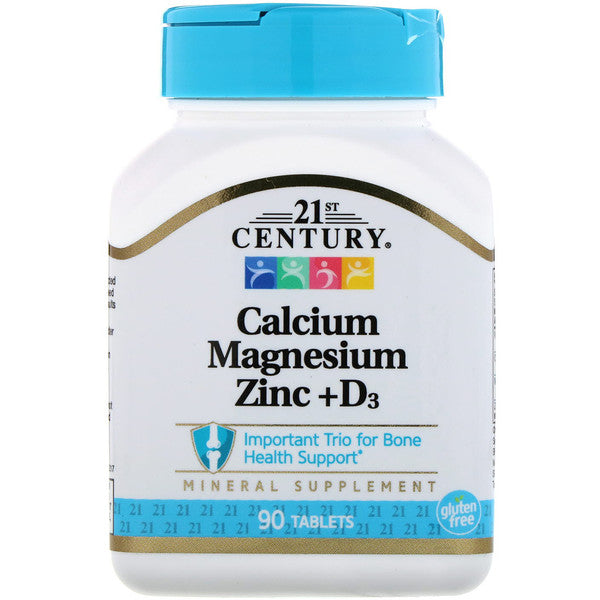 Buy 21st Century Calcium Magnesium Zinc D3 90 Tablets Online Australia Ausherb 1