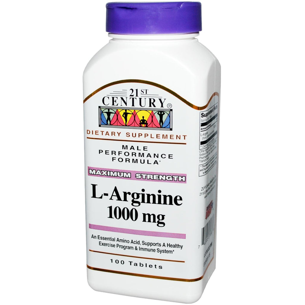 Buy 21st Century Healthcare L-Arginine Maximum Strength 1000mg 100 Tablets Online Australia  Ausherb