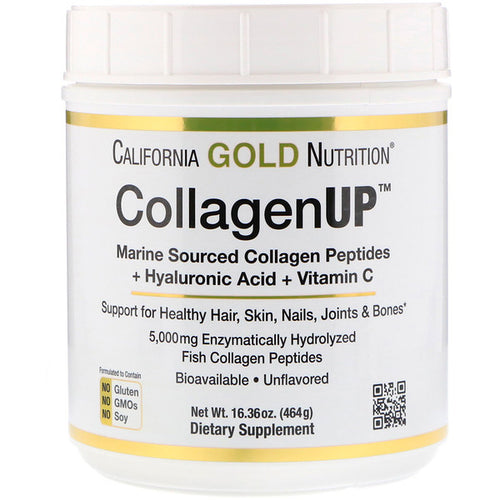 Buy California Gold Nutrition CollagenUP Marine Collagen + Hyaluronic Acid + Vitamin C Unflavored 16.36 oz (464g) Online Australia Ausherb