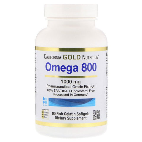 Buy California Gold Nutrition Omega 800 Pharmaceutical Grade Fish Oil 1000mg 90 Fish Gelatin Softgels Online Australia Ausherb