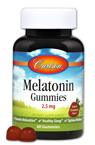 Buy Carlson Melatonin Gummies Natural Strawberry  2.5mg  60 Gummies Online Australia Ausherb