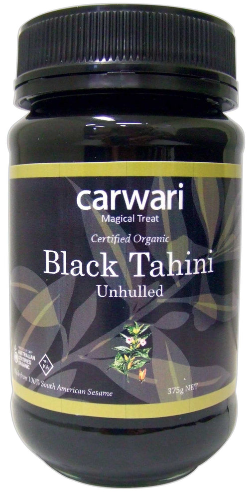 Buy Carwari Black Tahini Unhulled Certified Organic 375g Online Australia Ausherb