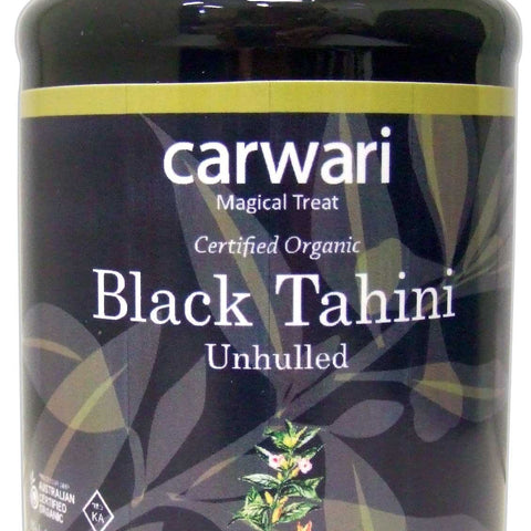 Buy Carwari Black Tahini Unhulled Certified Organic 375g Online Australia Ausherb