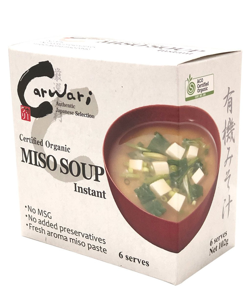 Buy Carwari Organic Organic Instant Miso Soup 102g 6pk Online Australia Ausherb