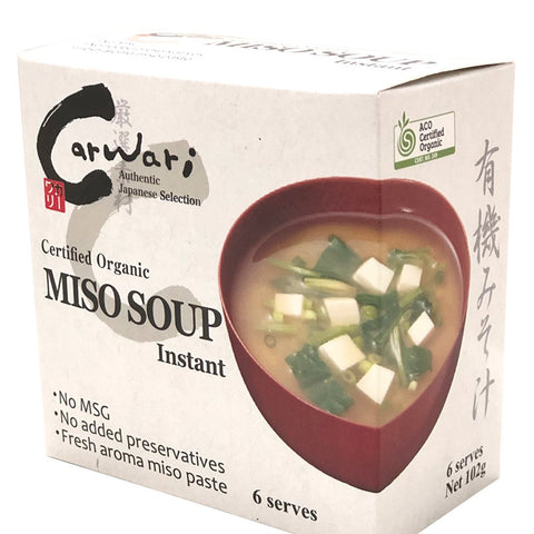 Buy Carwari Organic Organic Instant Miso Soup 102g 6pk Online Australia Ausherb