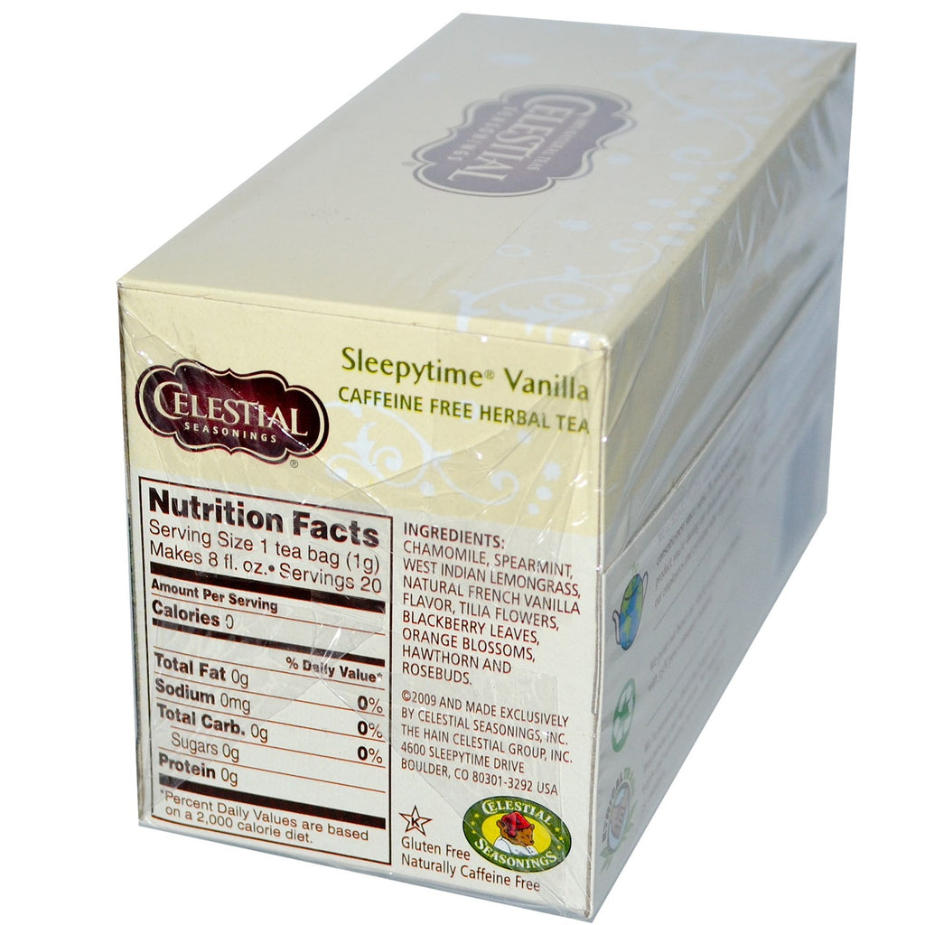 Buy Celestial Seasonings Herbal Tea Sleepytime Vanilla Caffeine Free 20 Tea Bags 1.0 oz (29g) Online Australia Ausherb