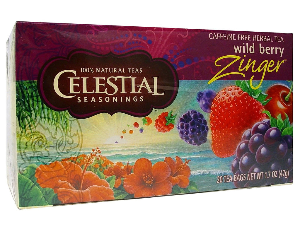 Buy Celestial Seasonings Tea Wild Berry Zinger Caffeine Free 20 Tea Bags 47g Online Australia Ausherb