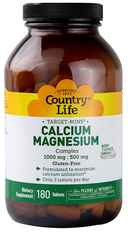 Buy Country Life Gluten Free Calcium-Magnesium Complex 1000500mg 180 Tablets Online Australia Ausherb