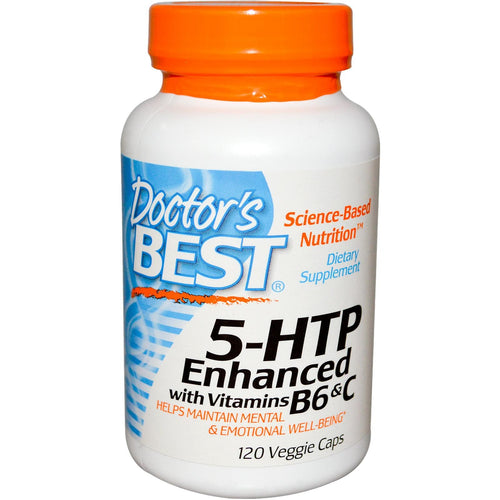 Buy Doctor's Best 5 HTP Enhanced with B6 C 120 VCap Dietary Supplement Online Australia Ausherb