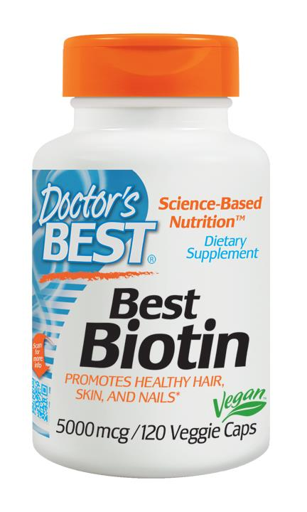 Buy Doctor's Best Best Biotin 5000mcg 120 VCaps Dietary Supplement Online Australia Ausherb