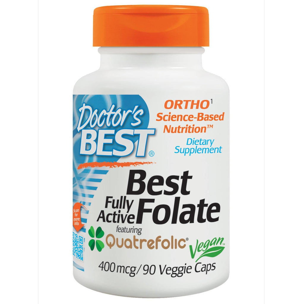 Buy Doctor's Best Best Folate Fully Active Featuring Quatrefolic 400mcg 90 VCaps Online Australia Ausherb