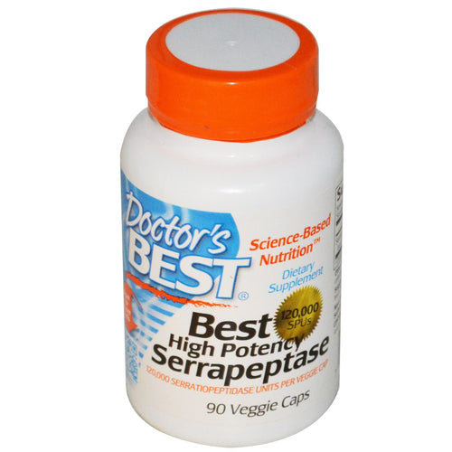 Buy Doctor's Best High Potency Serrapeptase 120,000 SPU's 90 Veggie Caps Online Australia Ausherb