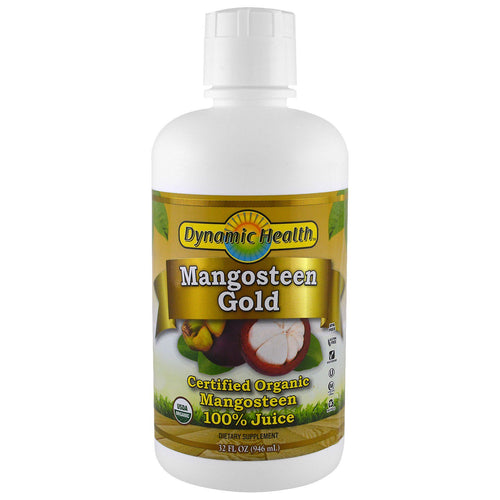 Buy Dynamic Health Laboratories Certified Organic Mangosteen Gold 100% Juice 32 fl oz (946ml) Online Australia Ausherb 1