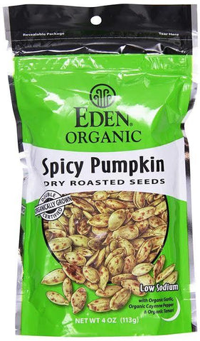 Buy Eden Organics Pumpkin Seeds Roasted Spicy 113g Online Australia Ausherb