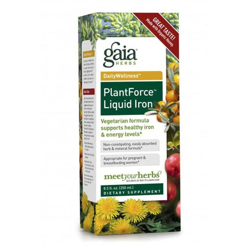 Buy Gaia Herbs PlantForce Liquid Iron 8.5 fl oz (250ml) Online Australia Ausherb 1