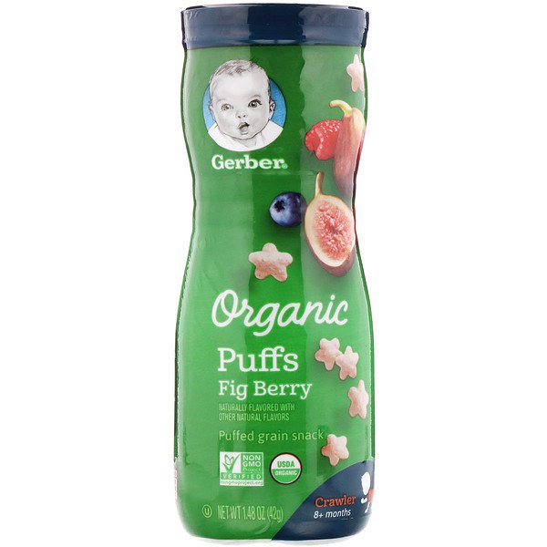 Buy Gerber, Organic Puffs, Fig Berry, 1.48 oz (42g) Online Australia Ausherb