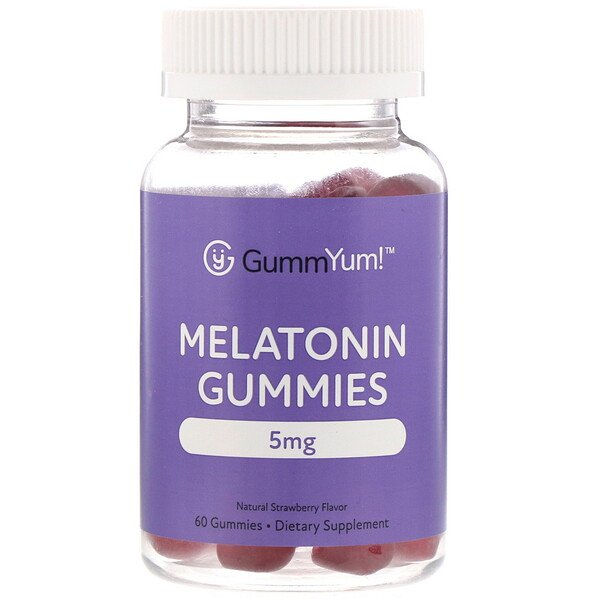 Buy GummYum! Melatonin Gummies Natural Strawberry Flavor 2.5mg 60 Gummies Online Australia Ausherb