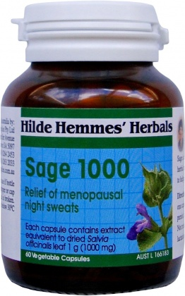 Buy Hilde Hemmes Herbal's Sage 1000mg 60 VCaps Herbal Supplement Online Australia Ausherb