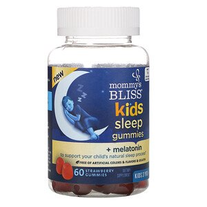 Mommy's Bliss Kids Sleep Gummies + Melatonin Kids 3 Years + Strawberry 60 Gummies