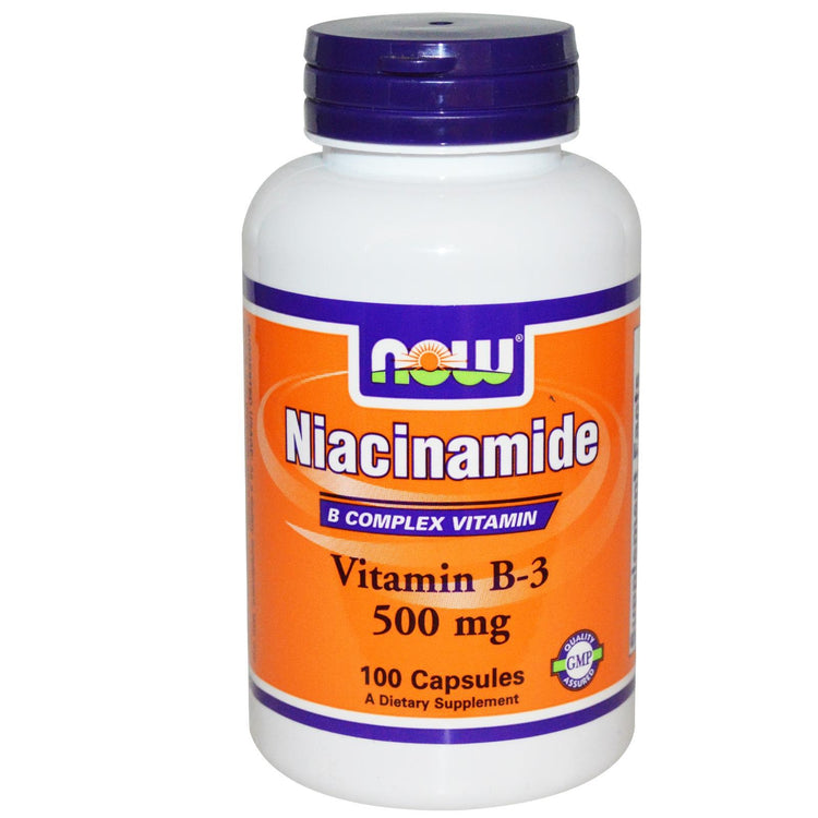 Now Foods, Niacinamide, Vitamin B-3, 500mg, 100 Capsules