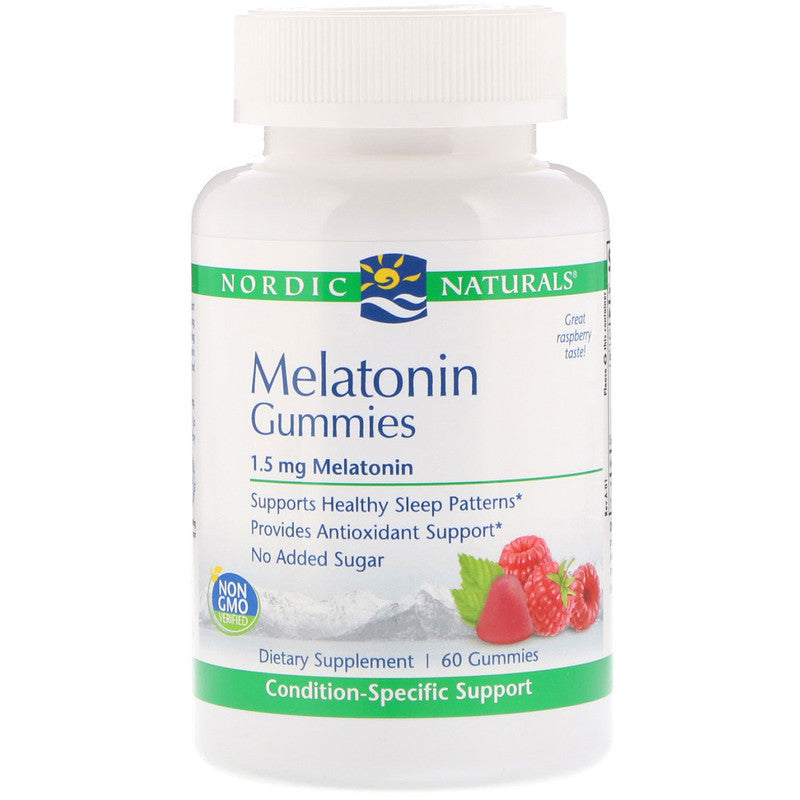 Nordic Naturals Melatonin Gummies Raspberry 1.5mg 60 Gummies