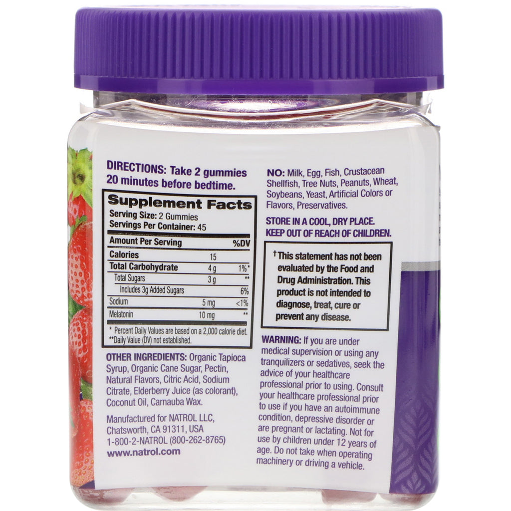 Natrol Gummies Melatonin Strawberry 10mg 90 Count