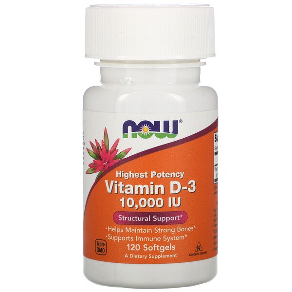 Now Foods Vitamin D-3 10000 IU 120 Softgels