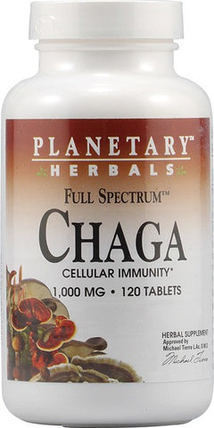 Planetary Herbals Full Spectrum Chaga 1000mg 60 Tablets