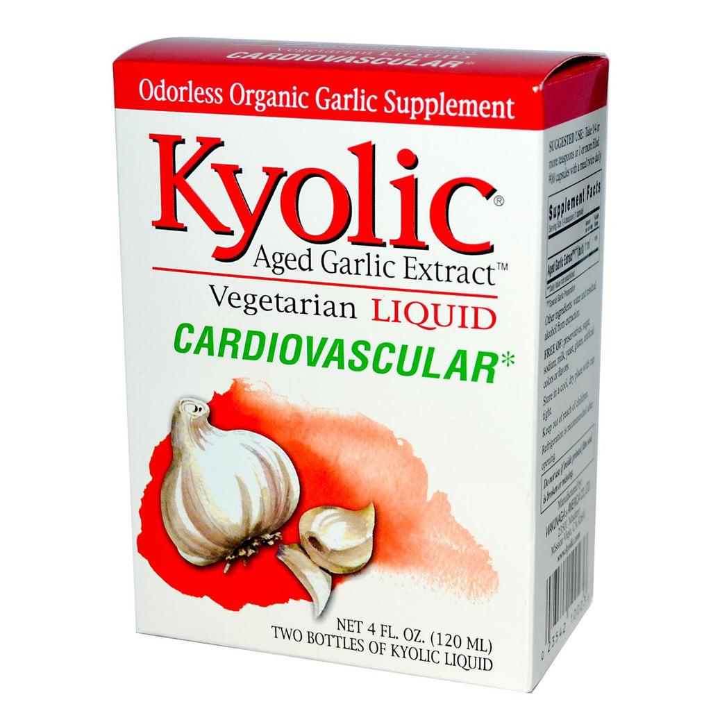 Wakunga Kyolic Aged Garlic Extract Cardiovascular Liquid 2 Bottles 60ml 2 fl oz Each