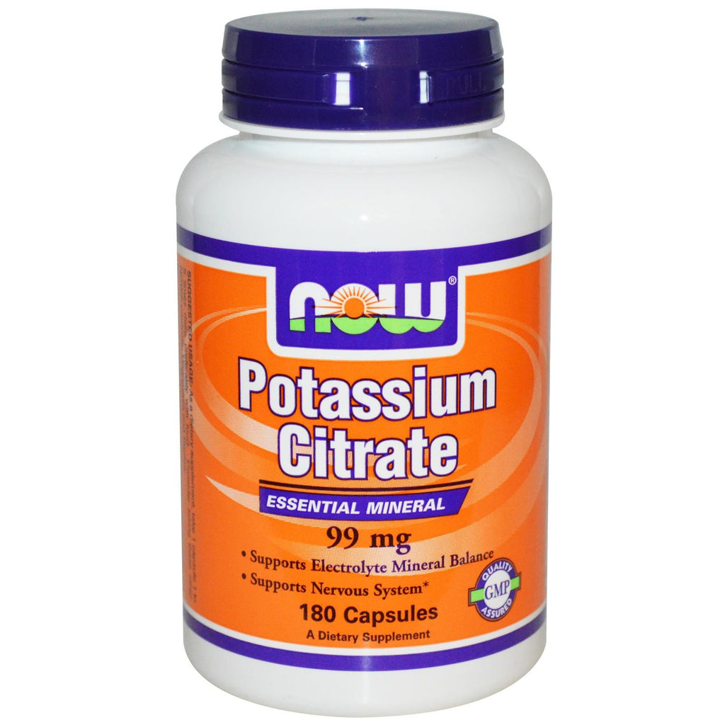 Now Foods Potassium Citrate 99mg 180 Capsules - Dietary Supplement