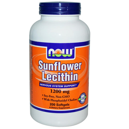 Now Foods Sunflower Lecithin 1200mg 200 Softgels