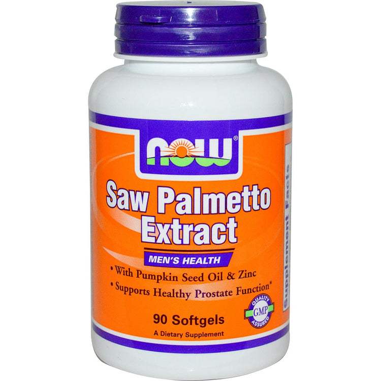 Now Foods, Saw Palmetto Extract, With Pumpkin Seed Oil and Zinc, 160 mg, 90 Softgels