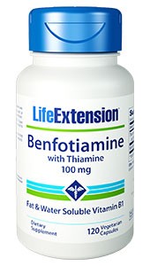 Life Extension Benfotiamine with Thiamine 100mg 120 Veggie Caps