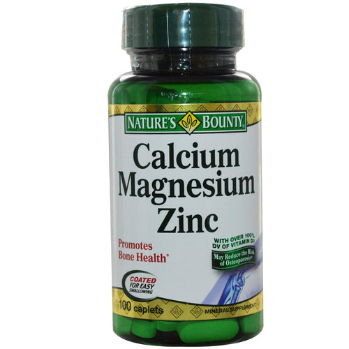 Nature's Bounty Calcium Magnesium Zinc 100 Caplets