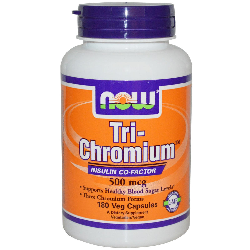 Now Foods Tri-Chromium 500mcg 180 Veggie Capsules