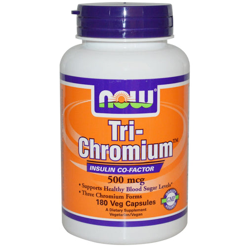 Now Foods Tri-Chromium 500mcg 180 Veggie Capsules