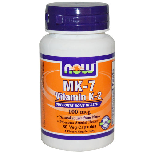 Now Foods MK-7 Vitamin K-2 100 mcg 60 Veggie Capsules