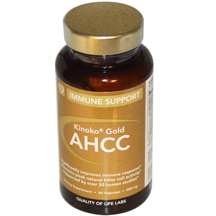 Quality of Life Labs Kinoko Gold AHCC Immune Support 500 mg 60 Veggie Capsules