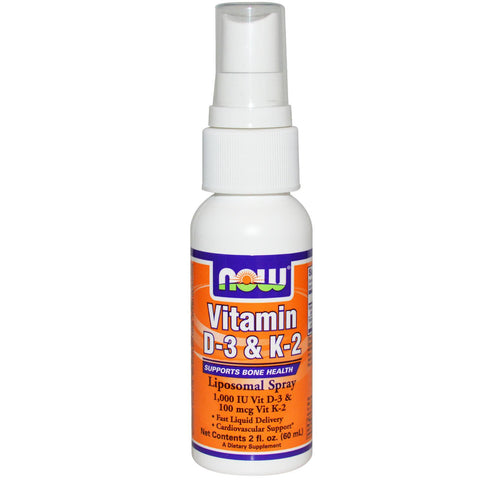 Now Foods Vitamin D-3 & K-2 Liposomal Spray 60ml 2 fl oz