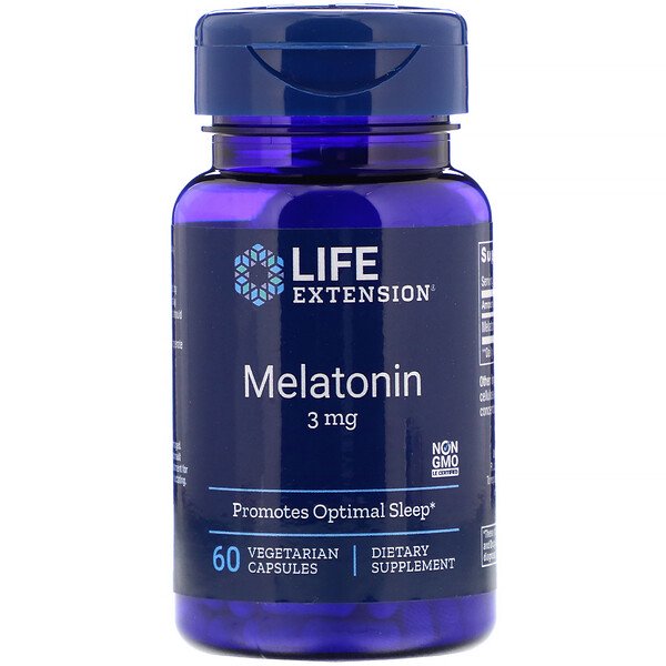 Life Extension Melatonin 3mg 60 Vegetarian Capsules