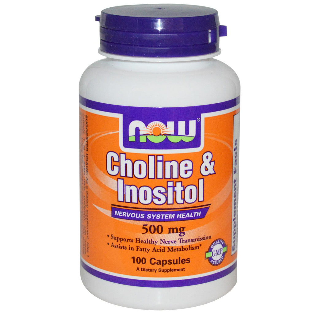 Now Foods Choline & Inositol 500mg 100 Capsules