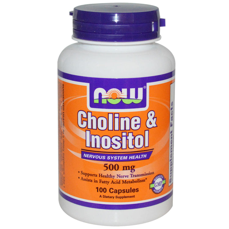 Now Foods Choline & Inositol 500mg 100 Capsules