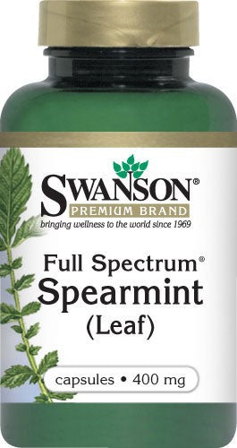 Swanson Premium Full-Spectrum Spearmint Leaf 400mg 60 Capsules