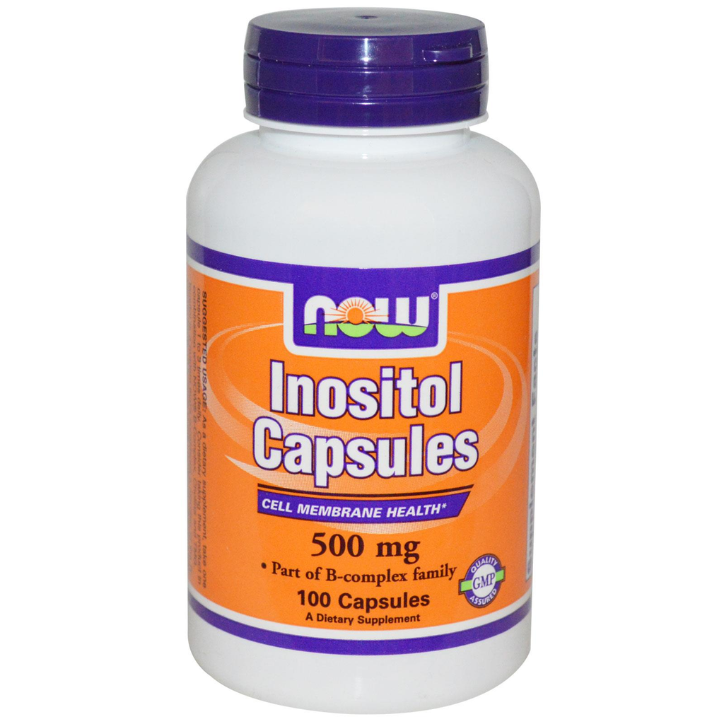 Now Foods Inositol Capsules 500mg 100 Capsules - Dietary Supplement