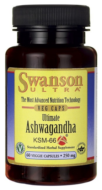 Swanson Ultra Ultimate Ashwagandha KSM-66, 250mg 60 Veggie Caps