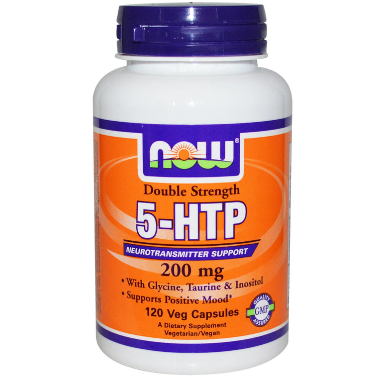 Now Foods 5-HTP Double Strength 200mg 120 Veggie Capsules