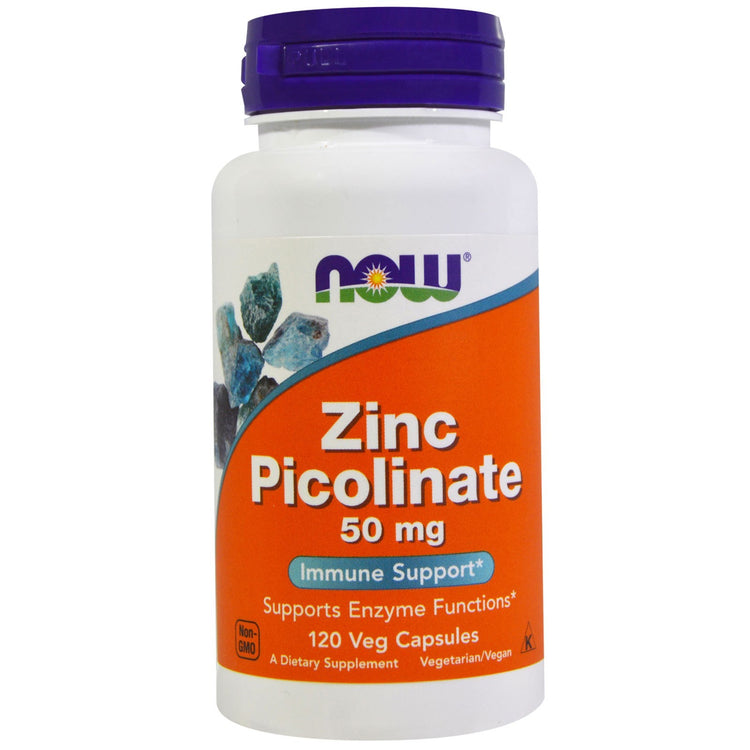 Now Foods Zinc Picolinate 50mg 120 Veggie Capsules