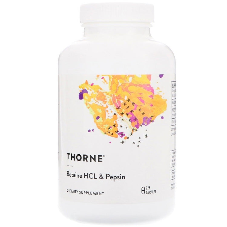 Thorne Research Betaine HCL & Pepsin 225 Capsules