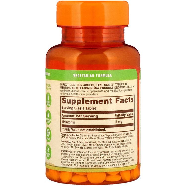 Sundown Naturals Melatonin 5mg 90 Tablets