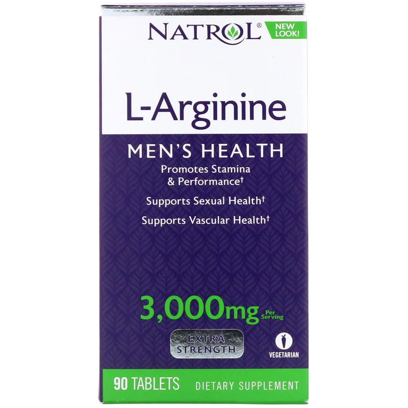 Natrol L-Arginine 1000mg 90 Tablets - Dietary Supplement